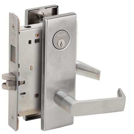 Schlage Corridor Mortise Lock with Deadbolt, 06N Design, LOCKED/UNLOCKED Indicator for Inside of Door, 6-Pin L9456P 06N 626 L283-711